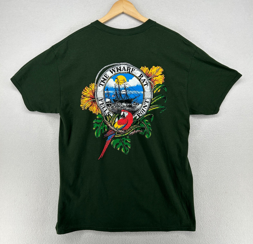 THE WHARF RAT Shirt L Fells Point Baltimore MD S Ann DEAD & CO Bar Oliver Beer
